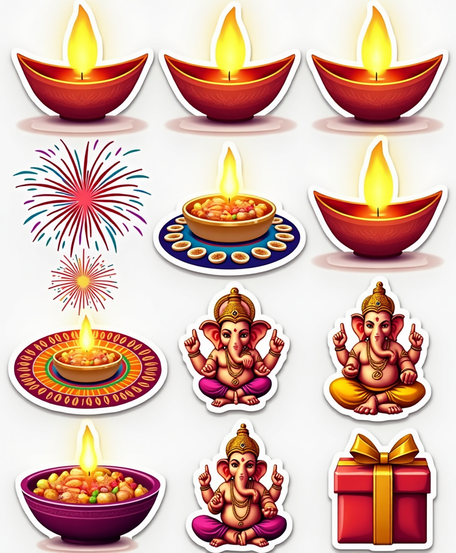 Festive India - Sticker Sheet v12